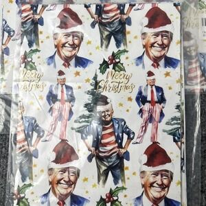 Donald Trump‎ Christmas Wrapping Paper New Size 30" X 36" Three Packages New